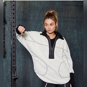 Free People Movement Mountain Dreamin Reversible Fleece 1/2 Zip Jacket Womens
